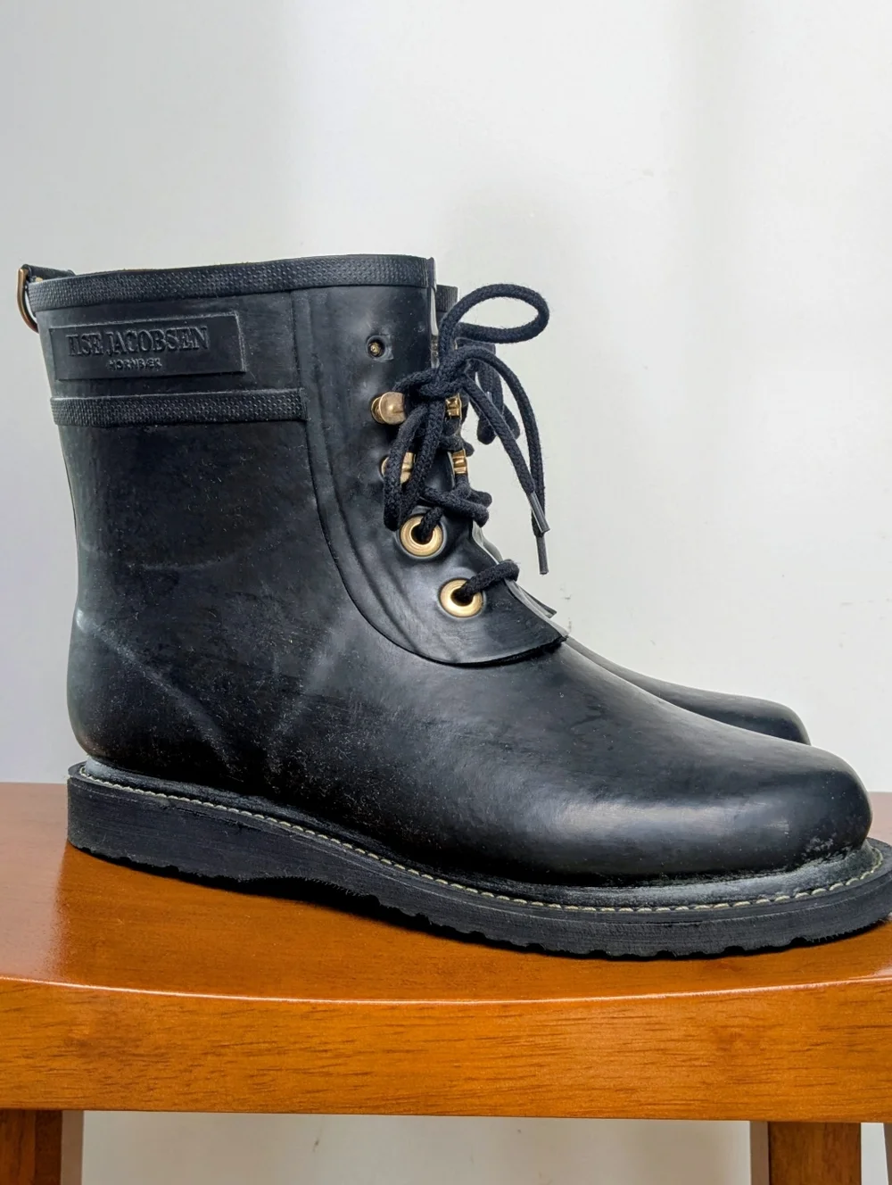 Ilse Jacobsen Hornbæk Rub 2 Lace-Up Rain Boots - Black - Size 41